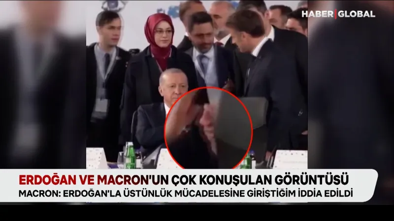 Erdoğan ve Macron’un çok konuşulan görüntüsü