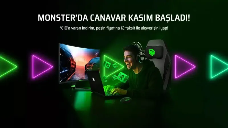 Monster Canavar Kasım İndirimleri! Fırsatı Kaçırma!