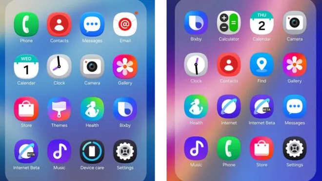 Samsung One UI 8.5 ile yerleşik uygulamaların simgeleri yenileniyor