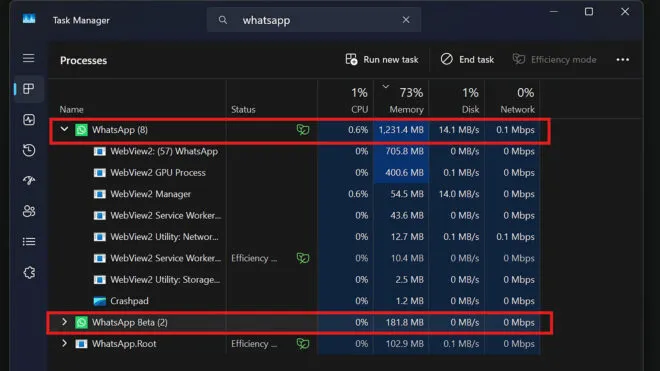 WhatsApp Windows'ta Çöktü Mü? RAM Kullanımı Şok Etti!