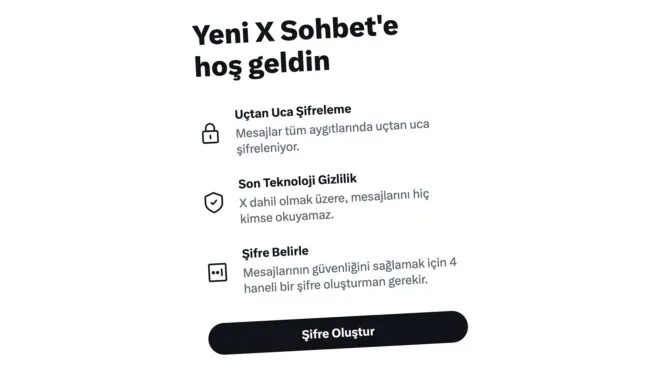 X'ten Bomba Özellik: Uçtan Uca Şifreli Mesajlar!